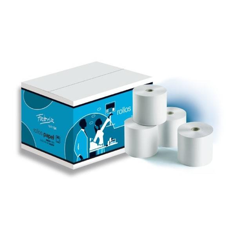 Papel Fabrisa Paq.10 Rollos 2h Autocopiativo 75x65mm Diam Mandril 12mm