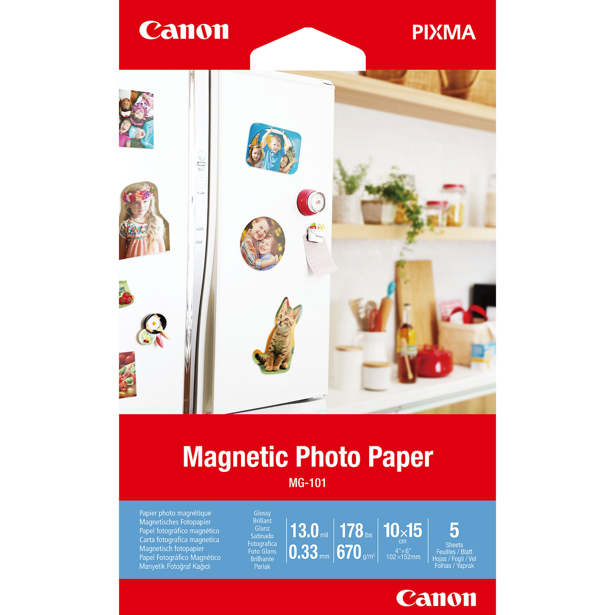 Papel fotográfico Canon Magnetic Photo Paper MG-101 5 Hojas