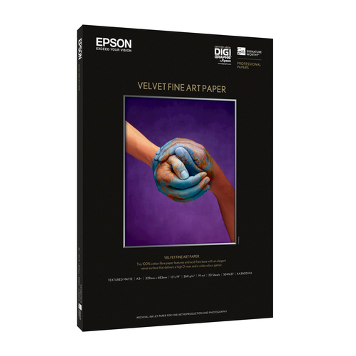 Papel fotográfico Epson Gf Papel Velvet Fine Art. A2, 25h, 260g/m2 - vista 3