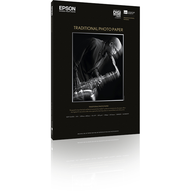Papel fotográfico Epson Gf Papel Traditional Photo A3+, 25h - 330 g/m2