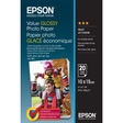 Papel fotográfico Epson Brillante 10x15cm - 20 Hojas