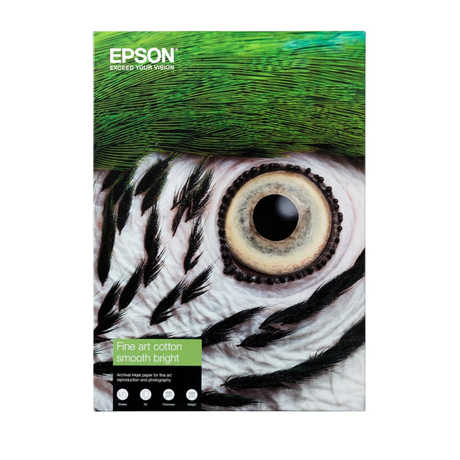Papel fotográfico Epson Gf Papel Fine Art Cotton Smooth Bright Ii, A2 25 Sheets