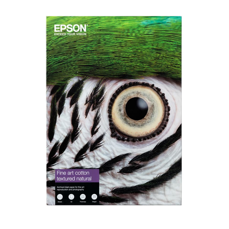 Papel fotográfico Epson Gf Papel Fine Art Cotton Textured Natural Ii, A2 25 Sheets