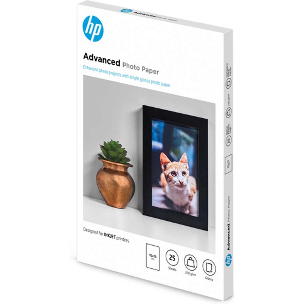 Papel fotográfico HP Satinado Avanzado 250g/m2, 10x15cm, sin Bordes, 25 Hojas - vista 2