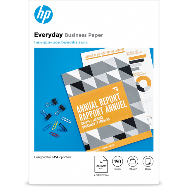 Papel HP Laser Brillante A4 120g 150hojas