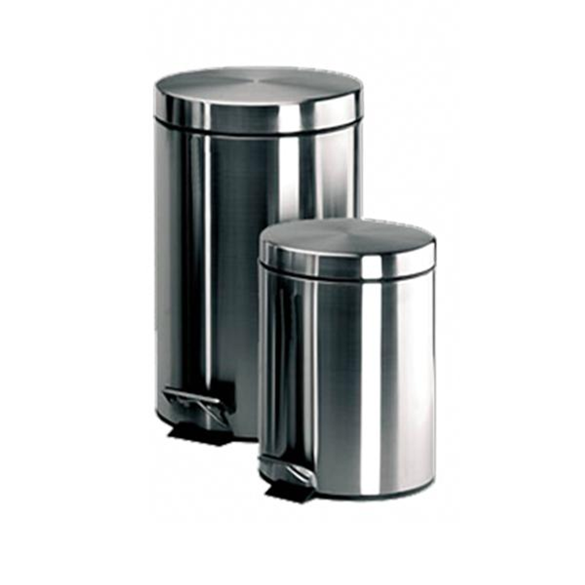 Papelera Pull Acero Inoxidable Bin con Pedal 5l 28x20,5cm Diam