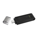 Pendrive Kingston DataTraveler 70 128 GB, tapa retirada y conector USB-C