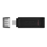Pendrive Kingston DataTraveler 70 128 GB, vista frontal con el conector USB-C