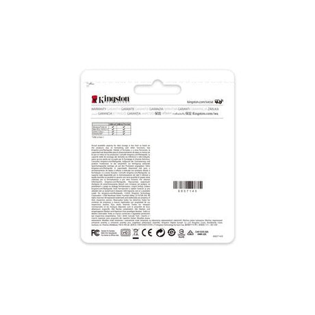 Pendrive Kingston DataTraveler 70 128 GB, embalaje trasero