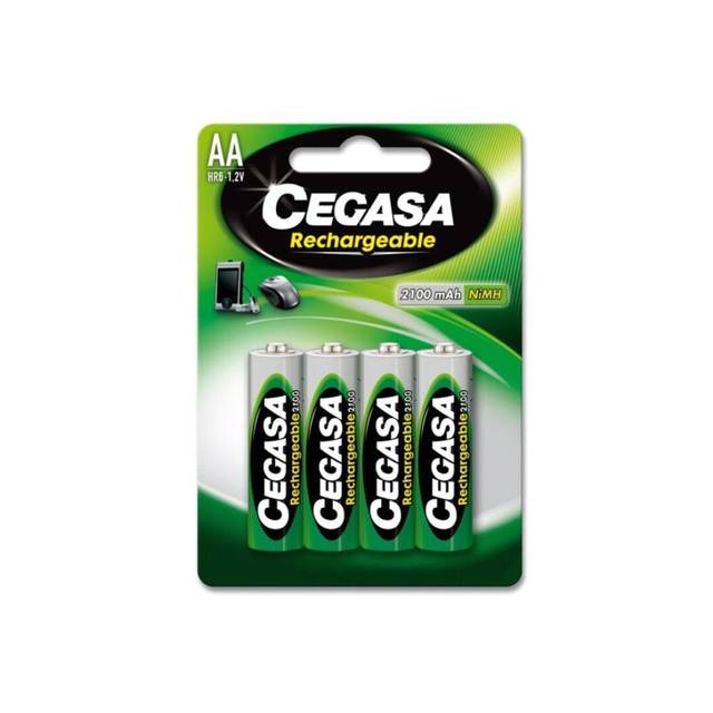 Pila Cegasa Recargable HR6 2100 Mah 1 2V BL.4 Uds