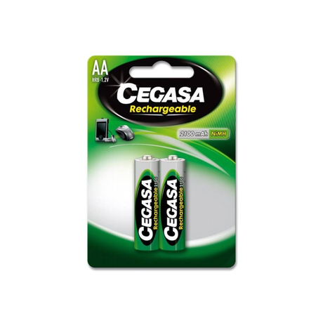 Pila Cegasa Recargable HR6 2100 Mah 1 2V BL.2 Uds