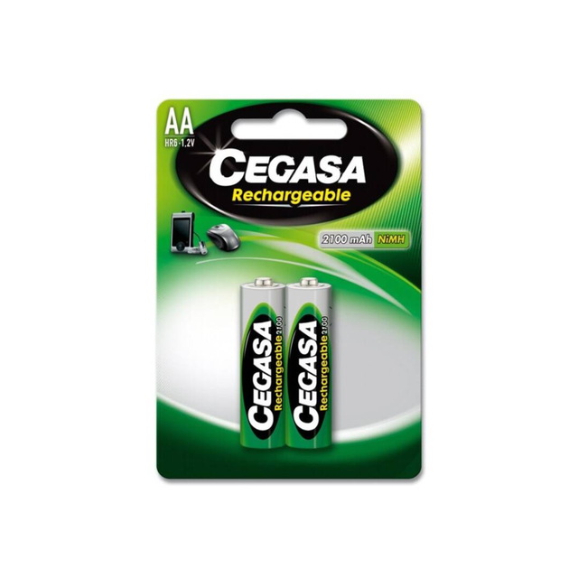 Pila Cegasa Recargable HR6 2100 Mah 1 2V BL.2 Uds