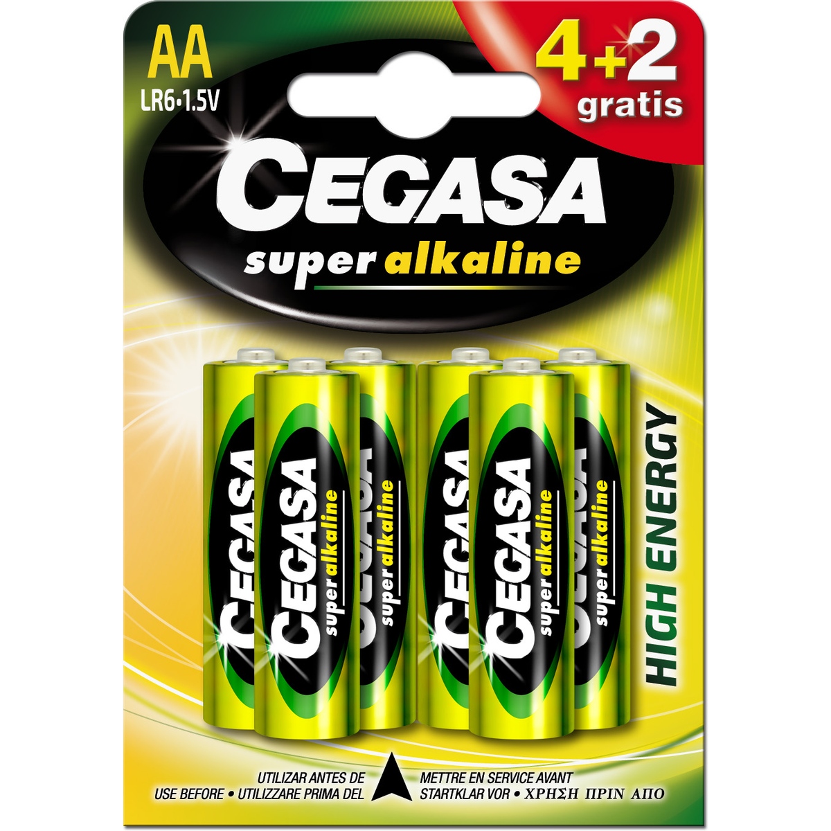 Pila Cegasa Super Alc LR06 Blister 4 Uds + 2 Gratis