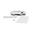 Kit de plastificadora GBC Inspire+ A4 blanca con cizalla, redondeador y fundas