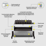 Plotter HP DesignJet T1600 36" - vista 8