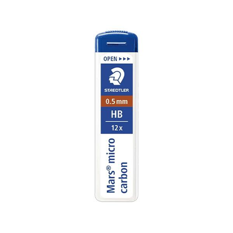 Portaminas Staedtler Tubo 12 Minas Mars Micro - Mina 0,5 Mm - Dureza Hb