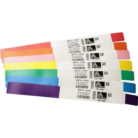 Pulseras de identificación Zebra Z-Band UltraSoft 25,4 × 279,4 mm Blanco 6 unidades 10018856