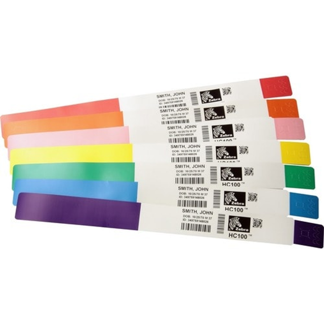 Pulseras de identificación Zebra Z-Band UltraSoft 25,4 × 279,4 mm Blanco 6 unidades 10018856