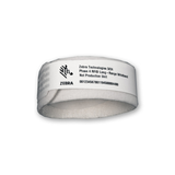 Pulseras de identificación Zebra 25,4 × 279,4 mm Blanco ZIPRD3018584