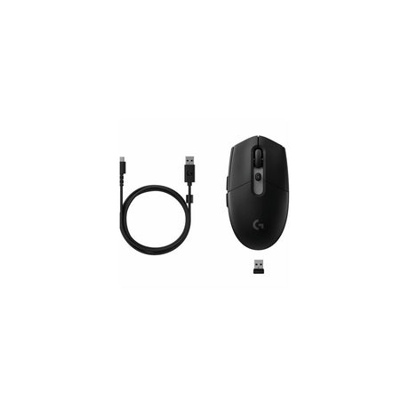 Ratón Logitech G305 X inalámbrico negro, vista 4