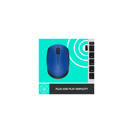 Ratón Logitech M171 inalámbrico azul, vista 11