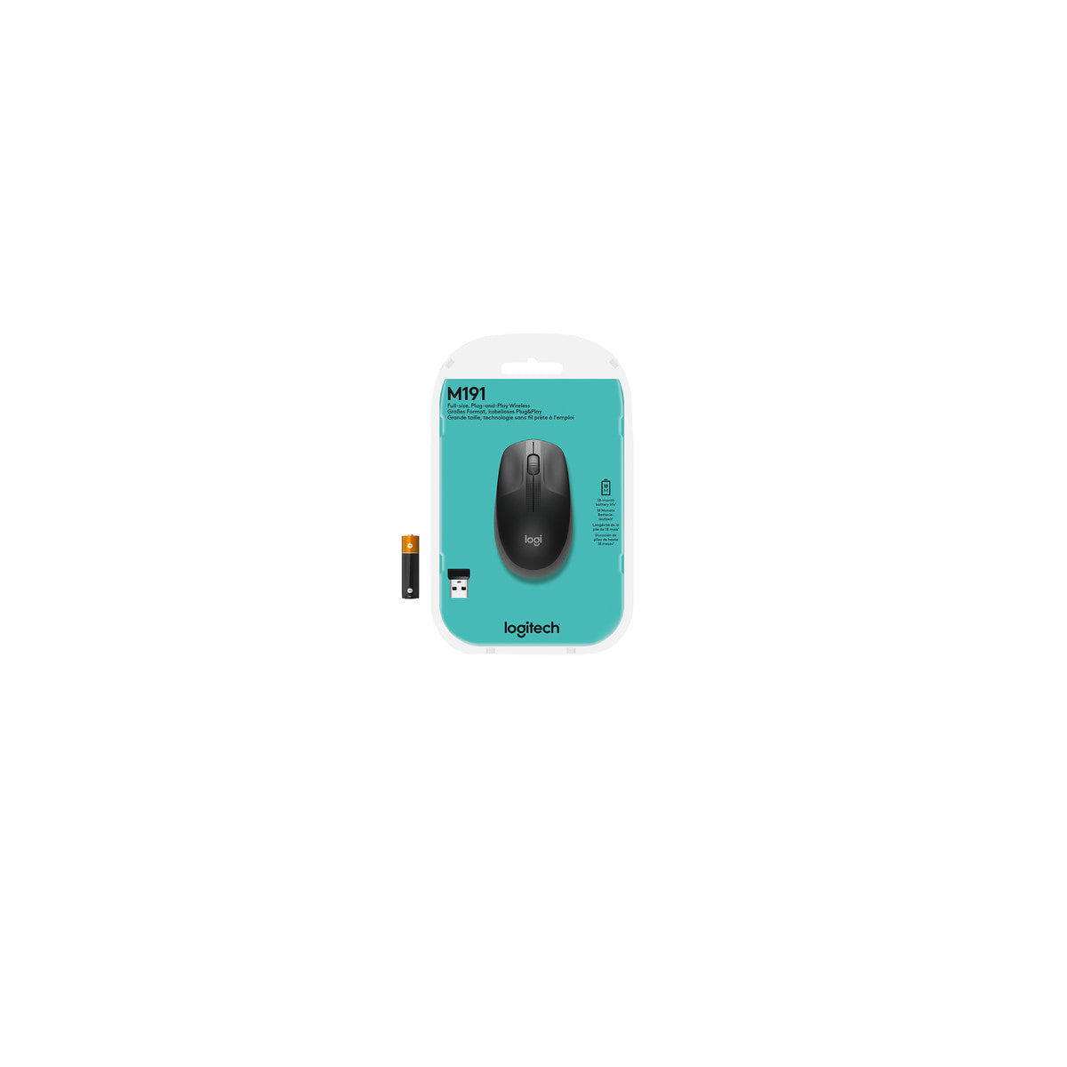 Ratón Logitech M190 inalámbrico gris oscuro, vista 7