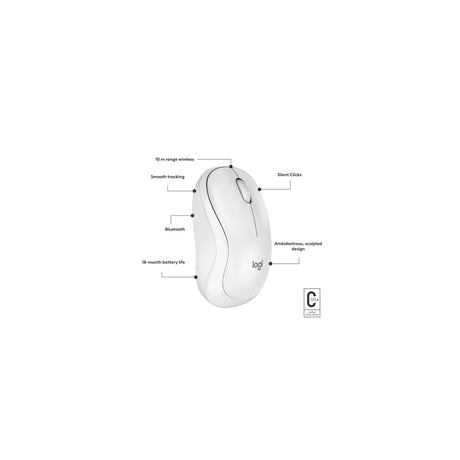 Ratón Logitech M240 Silent inalámbrico blanco roto, vista 9