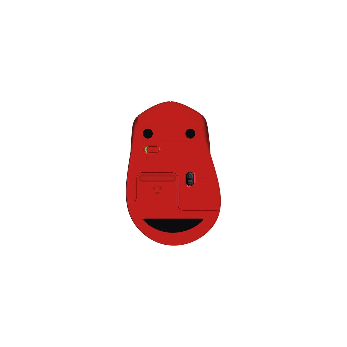 Ratón Logitech M330 Silent Plus inalámbrico rojo, vista 2