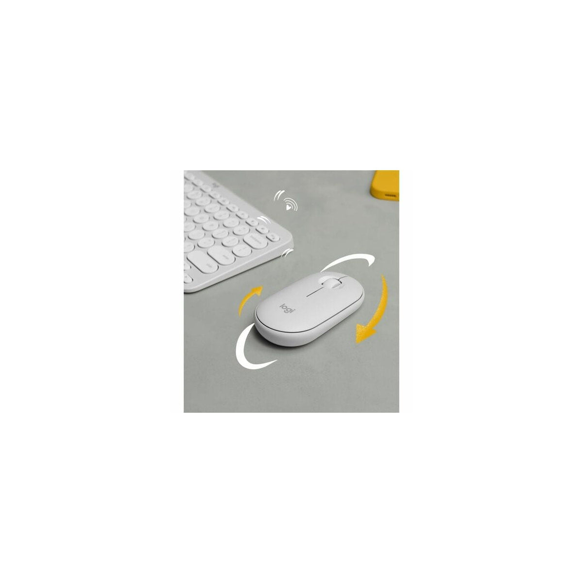 Ratón Logitech M350S inalámbrico blanco, vista 8