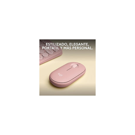 Ratón Logitech Pebble Mouse 2 M350S rosa, vista 2