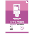 Recambio Pacsa Multitaladro 100h 90g Cuadrícula 4x4 Folio