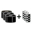 Ribbon de transferencia térmica Zebra 10,2 × 7,6 cm Blanco ZIPSHIPKIT1