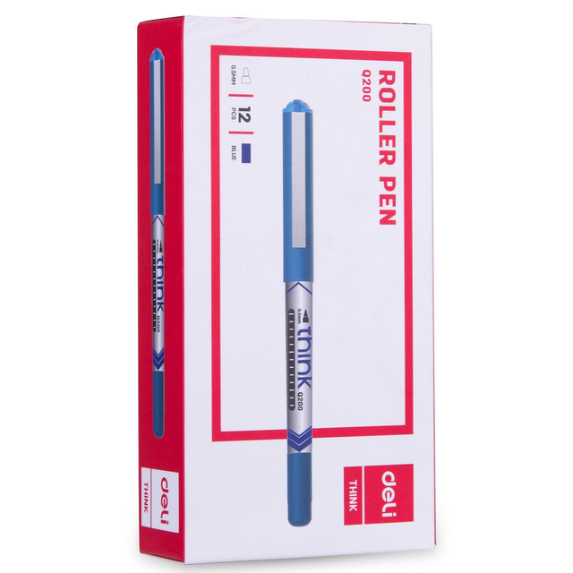 Roller Deli Tinta Liquida Think Punta 0,5mm Azul