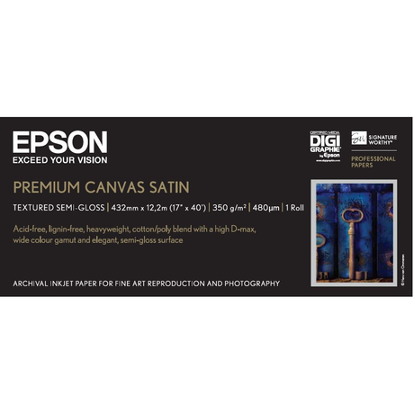Rollo Lienzo Epson 17" 12,2 m 350 g/m² Satinado