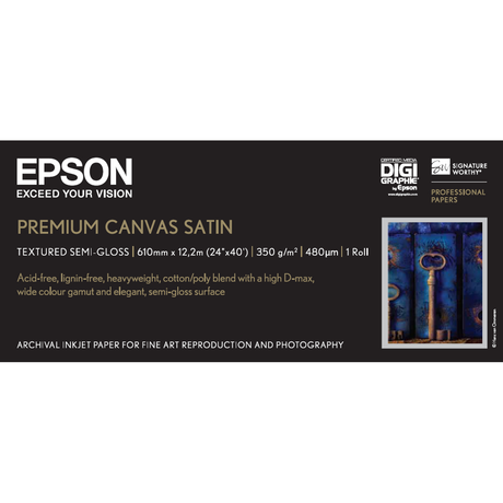 Rollo Lienzo Epson 24" 12,2 m 350 g/m² Satinado
