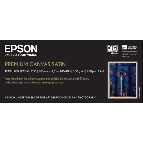 Rollo Lienzo Epson 44" 12,2 m 350 g/m² Satinado