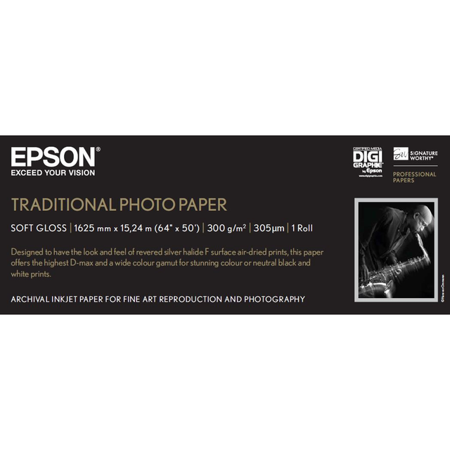 Rollo Papel fotográfico Epson 64" 15 m 300 g/m²