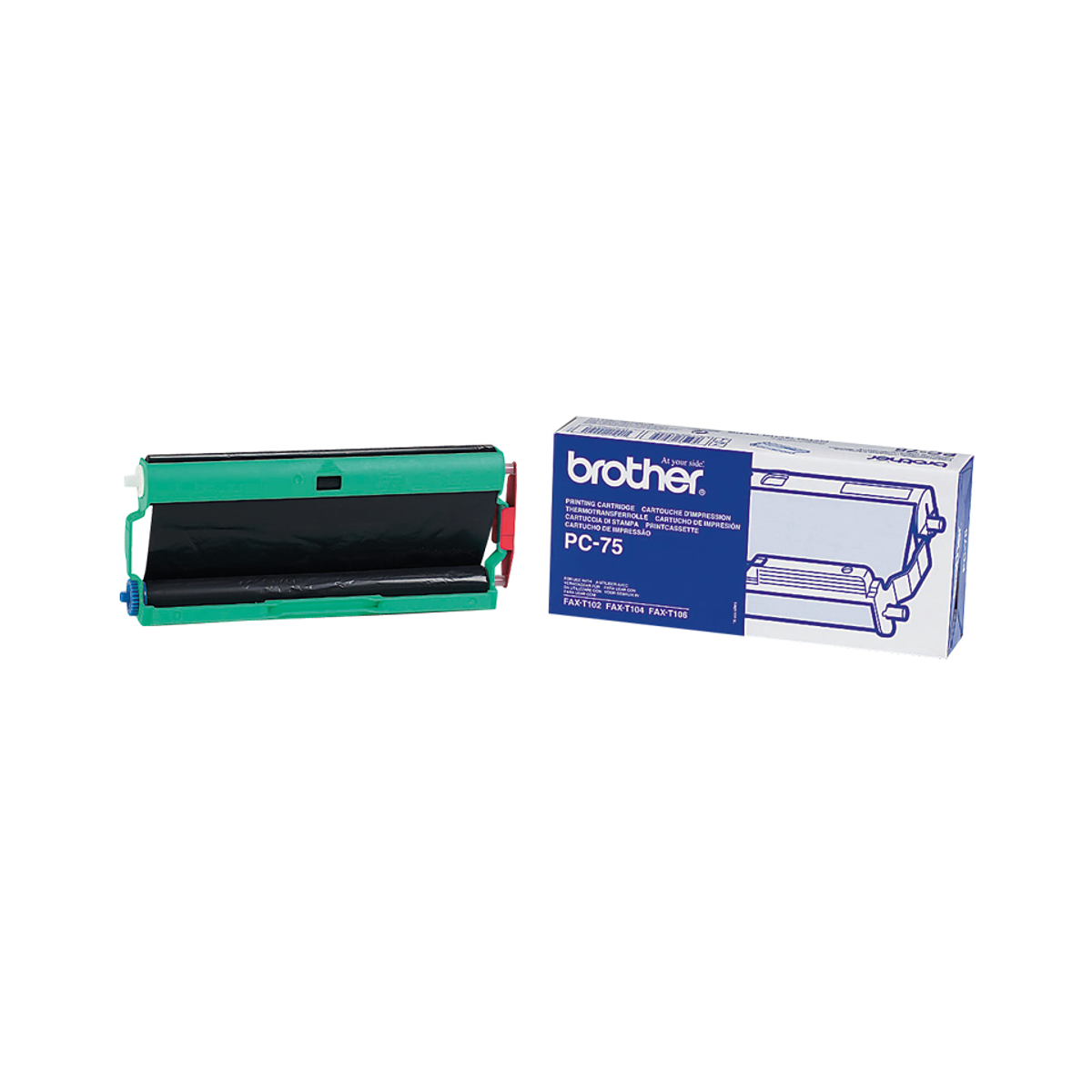 Rollo de transferencia fax Brother PC75 Original Negro