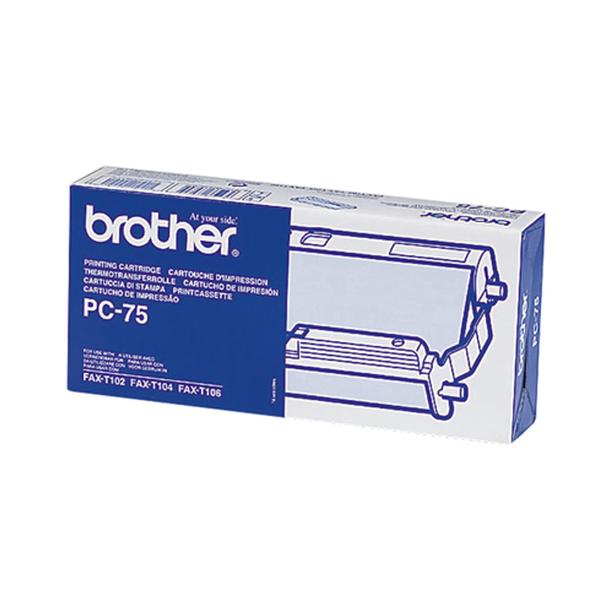 Rollo de transferencia fax Brother PC75 Original Negro - vista 2