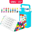 Rotulador Deli Maletin 24 Rotuladores Colorun Doble Punta Colores Surtidos