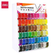 Rotulador Deli Expositor 60 Rotuladores Doble Punta Colores Surtidos