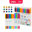 Rotulador Deli C.12 Rotuladores Doble Punta Colores Surtidos Multicolor EU302