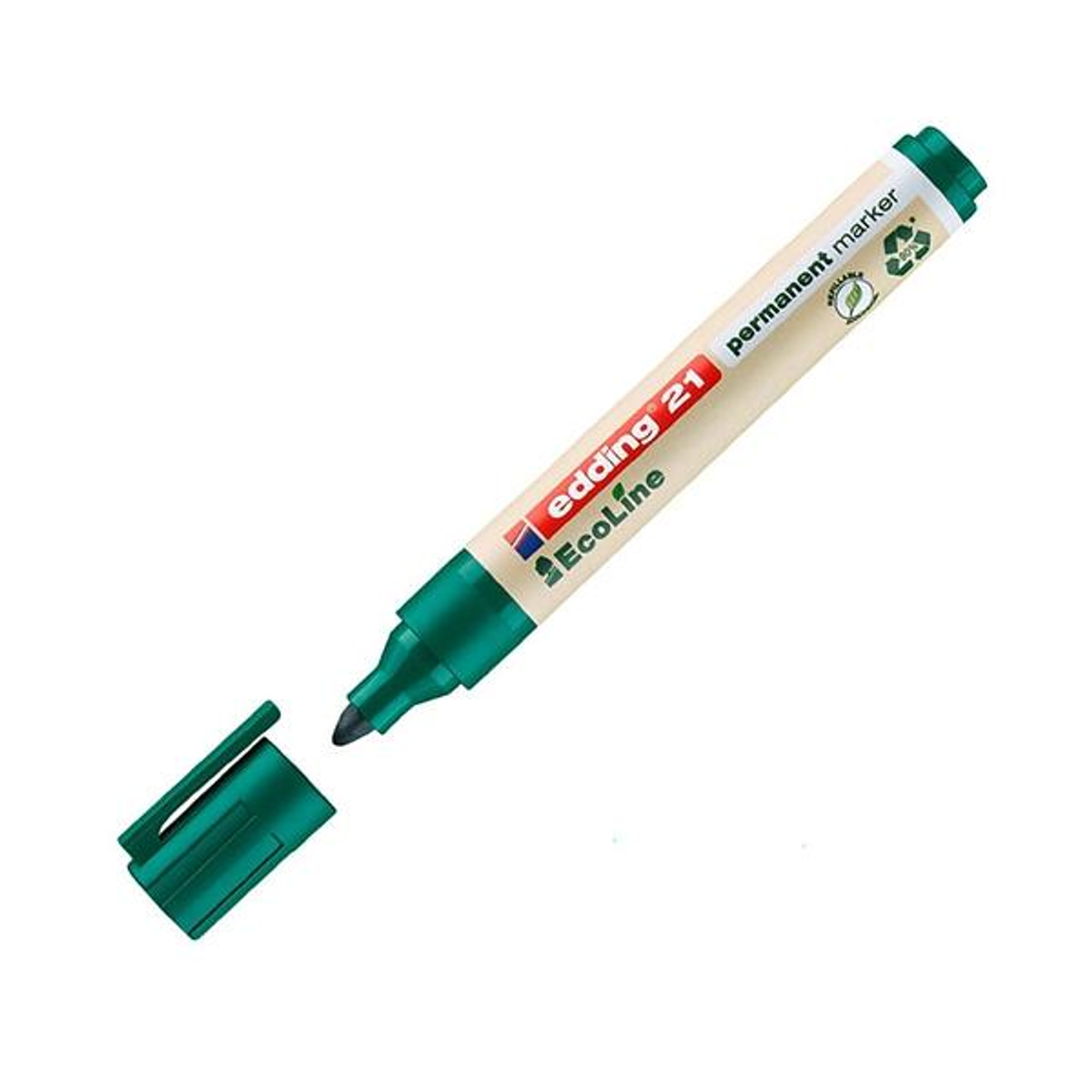 Rotulador Edding Marcador Permanente Ecoline 21 - Punta Conica - Trazo 1,5 Mm Verde