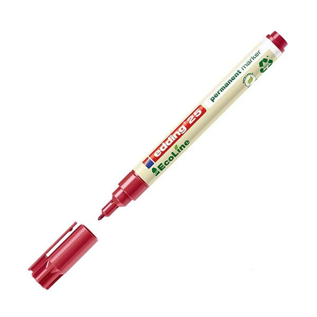 Rotulador Edding Marcador Permanente Ecoline 25 Punta Conica 1mm Rojo