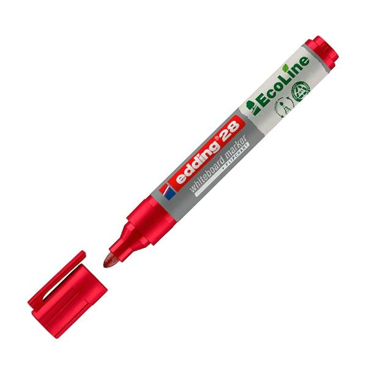 Rotulador Edding Marcador para Pizarra Blanca Ecoline 28 Punta Redonda 1,5-3mm Rojo