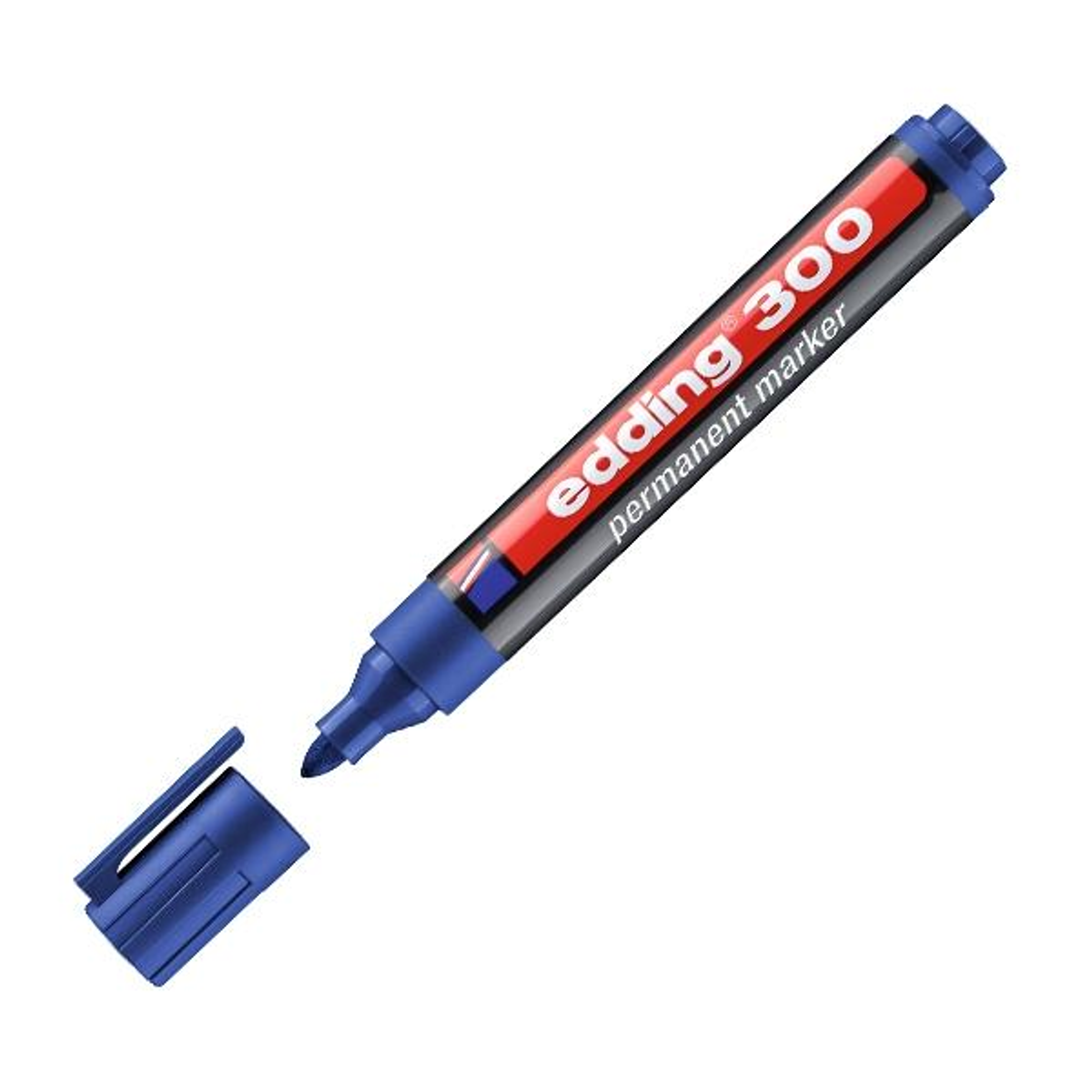 Rotulador Edding Marcador Permanente 300 - Punta Conica - Trazo 1,5 Mm a 3 Mm Azul