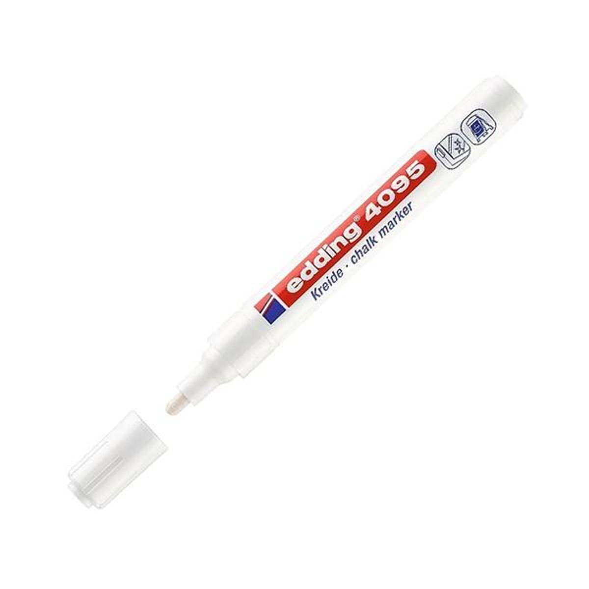 Rotulador Edding Marcador Tiza Liquida 4095 Punta Conica Trazo 2-3mm Blanco