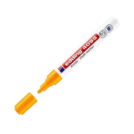 Rotulador Edding Marcador Tiza Liquida 4095 Punta Conica Trazo 2-3mm Naranja Neon
