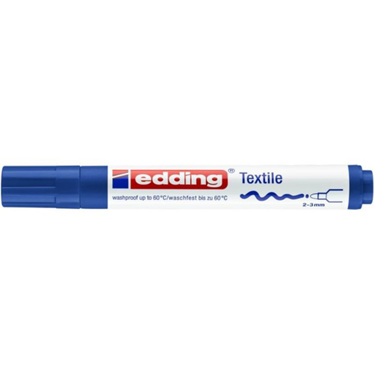 Rotulador Edding Marcador Permanente Especial Tela 4500 Punta Conica Trazo 3mm Azul - vista 2