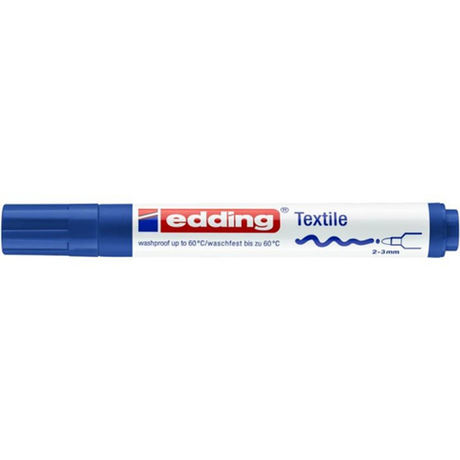 Rotulador Edding Marcador Permanente Especial Tela 4500 Punta Conica Trazo 3mm Azul - vista 2